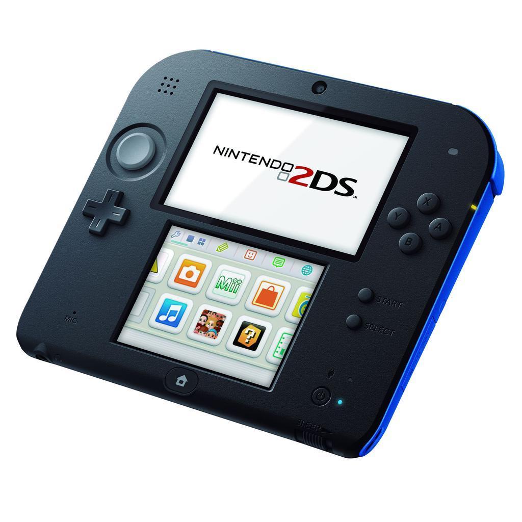 Nintendo 2DS Console, Black/Blue, Unboxed