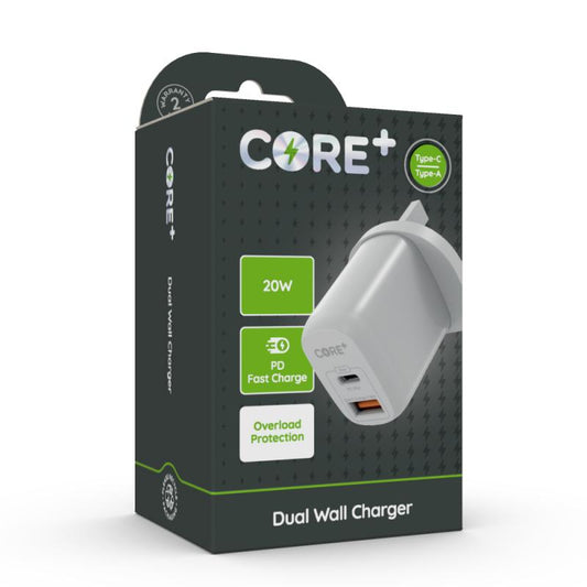 CORE+ Dual Wall Charger 20W