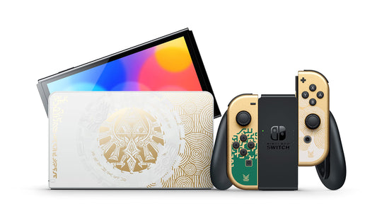 Switch Console, 64GB OLED Legend of Zelda + Gold Joy-Con, Boxed