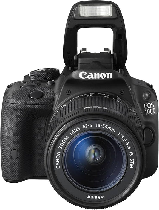 Canon EOS 100D DSLR Camera with EF-S 18-55mm III Lens - Black (18MP, CMOS Sensor) 3 inch Touch Screen LCD